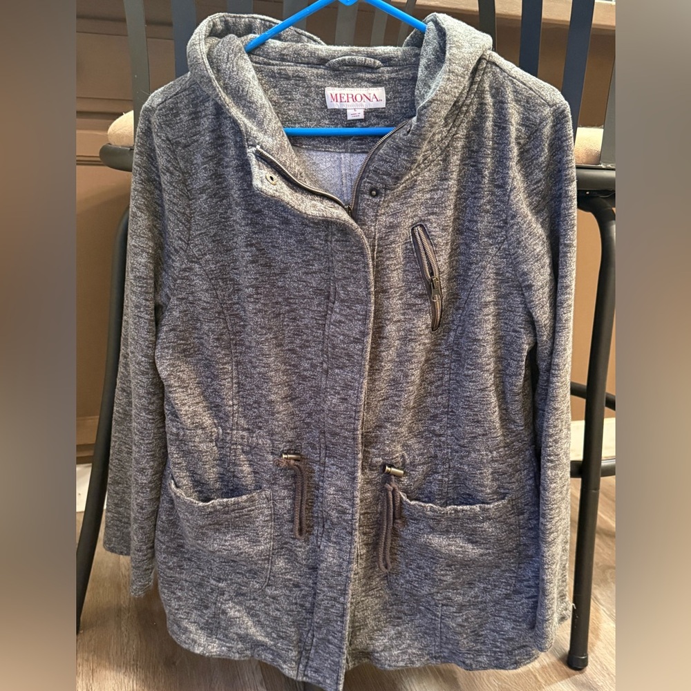 Merona Heather Gray Zip-Up Hoodie